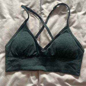 COPY - Lululemon Awakening Bra. Forest Green- no pads. See size description.